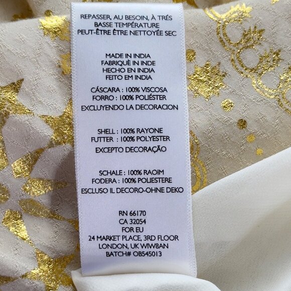 KIMCHI BLUE Women's Gold Star Halter Mini Rayon Dress Size M - Picture 8 of 10